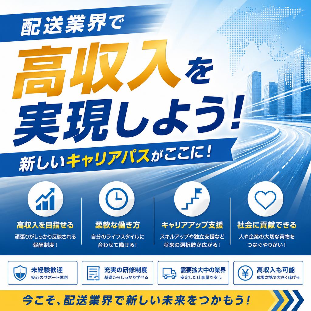 配送業界で高収入を実現しよう！新しいキャリアパスがここに！