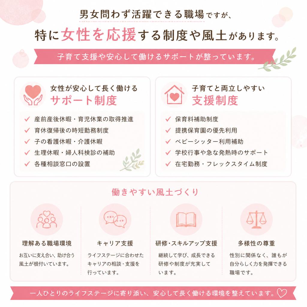 女性に優しい職場環境