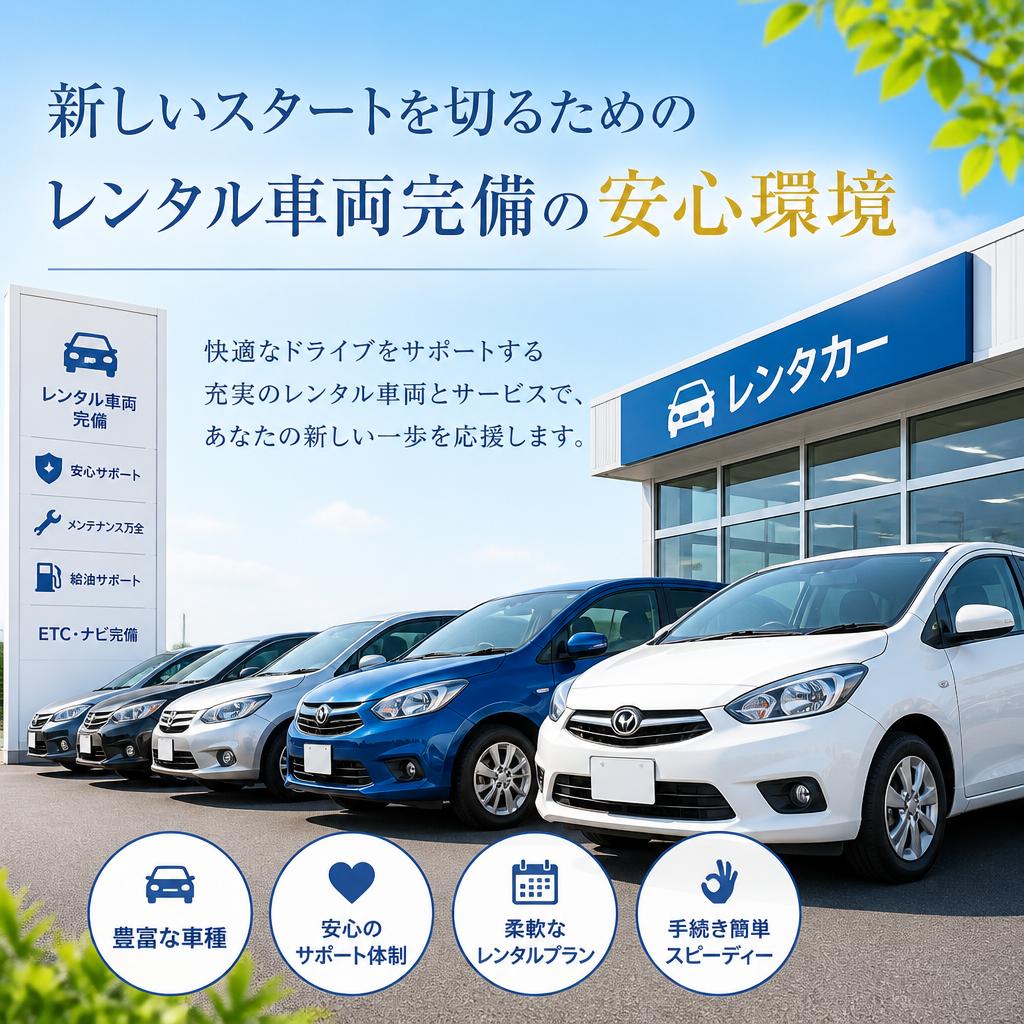 新しいスタートを切るためのレンタル車両完備の安心環境